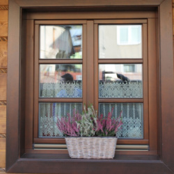 Window on a log cabin